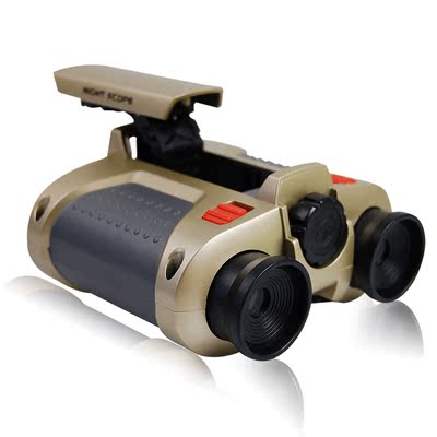 包邮 正品儿童望远镜玩具 双筒 带弹出式射灯 绿膜夜视镜头可调焦
