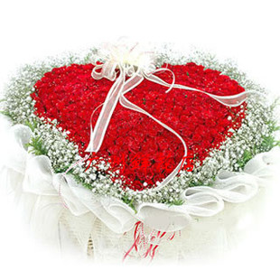 108朵红玫瑰花束求婚庆七夕白色情人情人广州实体店定时免费配送