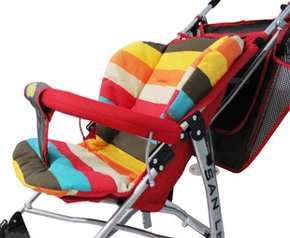 婴儿手推车配件彩虹棉垫宝宝伞推车儿童学步车餐椅通用包邮