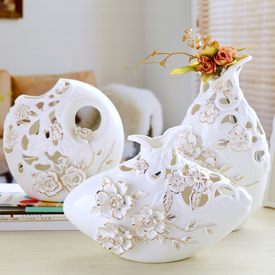 景德镇陶瓷花瓶现代时尚简约工艺品家居装饰摆件抽象摆设新婚礼品