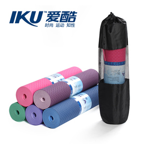 IKU专业加厚瑜伽垫护理型TPE瑜珈垫子/关节保护健身垫子特价包邮