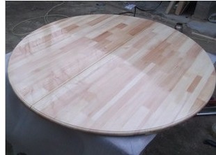 特价实木折叠圆桌实木圆台面 对折圆桌面  饭店圆台桌折叠圆餐桌