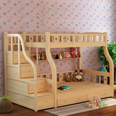 包邮实木 儿童床 上下铺 上下床 高低床松木 双层床 母子床 拖床