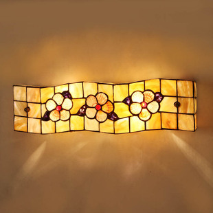 天然贝壳壁灯 欧式LED卧室床头灯壁灯 衣帽间镜前灯富贵花吸顶灯