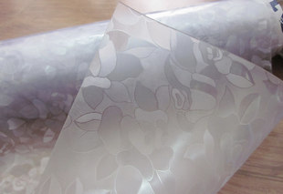 进口软质玻璃/水晶板/中田软质玻璃/透明桌布/家具贴膜桌垫玫瑰花