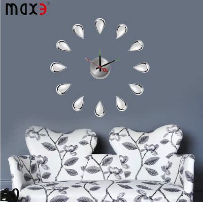 DIY韩国创意时尚组合挂钟MAX3壁饰立体墙贴钟全国包邮厂家直销