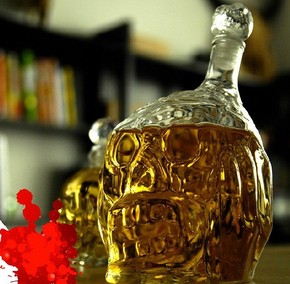香港ZOYO行尸走肉酒瓶僵尸醒酒器骷髅瓶玻璃酒瓶威士忌酒杯创意酒