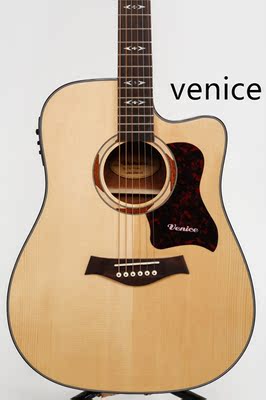 【老船长琴行】41寸威尼斯 venice PT-63c 民谣吉他 面单琴