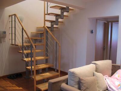 升级款钢木楼梯 DIY楼梯 LOFT楼梯 钢木楼梯 套筒楼梯 阁楼楼梯