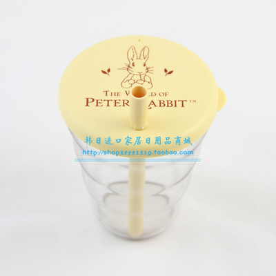 韩国进口 Peter Rabbit 彼得兔玉米淀粉塑料吸管杯水杯环保水杯