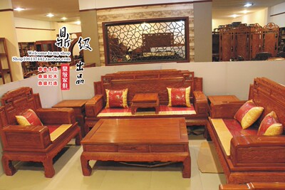 鼎级】家具红木沙发6件套实木沙发客厅锦上添花100%非洲黄花梨木