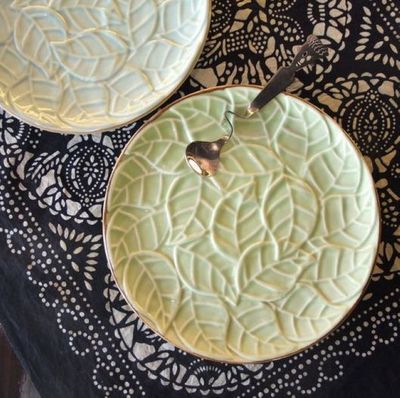8.5英寸浮雕 陶瓷水果盘 果蔬盘 西餐盘 糖果盘派对盘 创意家居