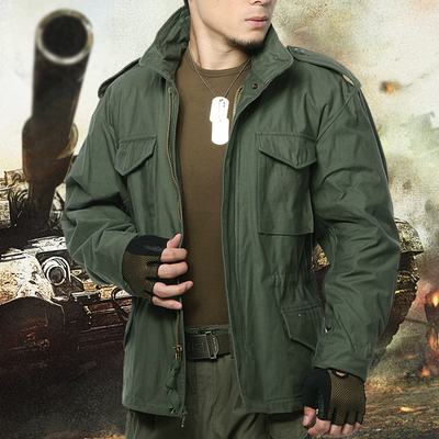 导火线 户外韩版M65冲锋衣 完美复刻版 绿色 防风外套 赠臂章