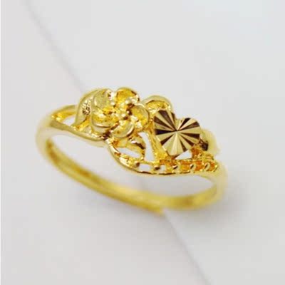 新娘结婚戒指  镀黄金戒指 女款 仿黄金 越南沙金饰品 持久不褪色