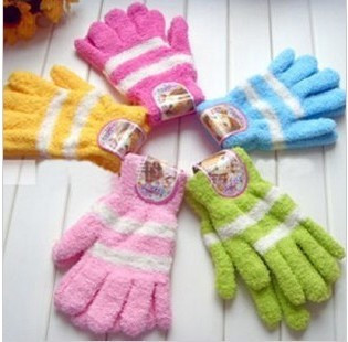 特价 男女士冬季保暖手套毛巾手套韩国可爱毛线手套