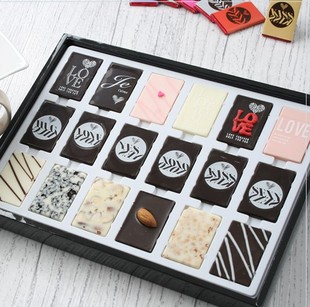 韩国进口直送独家 立体方牌+圆牌 可爱手工巧克力模具 烘培模具
