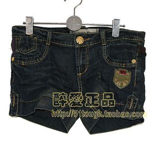 代购香港品牌TOUGH专柜正品新款SALAD女士个性刺绣牛仔短裤 43091