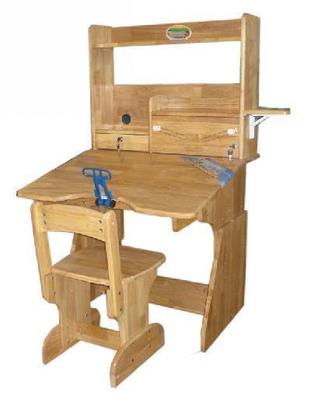 实木书桌/可升降学生桌/视力健橡木防近视二号学习桌+橡木椅