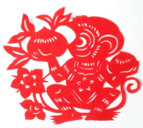 创意七夕情人节礼物 手工十二生肖猴剪纸 生日礼品窗花 装饰贴画