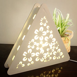 创意雕花LED装饰台灯 现代简约宜家壁灯 客厅卧室床头灯小夜灯