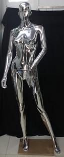 高档服装模特道具 PP塑料 银色电镀抽象女模CD-2