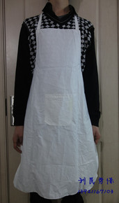厂家批发白色纯棉布围裙/卡其布劳保围裙/耐磨围裙/清洁卫生围裙