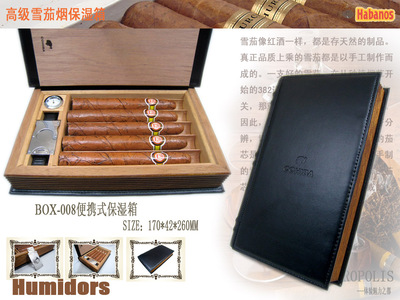 古巴雪茄 COHIBA保湿盒 便携 高希霸雪松木书本式保湿盒 雪茄套