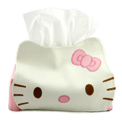 可爱hello kitty皮革纸巾抽 KT猫纸巾盒罩 女生礼品 批发