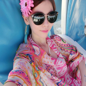 2015韩国新款比基尼披纱 超大百搭沙滩巾 性感防晒沙滩巾披纱裹纱