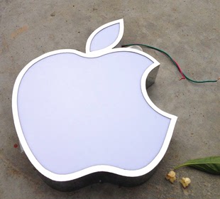 苹果标志不锈钢发光字中国移动门头发光字LED发光字
