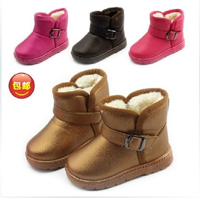 2015新款冬季暖鞋儿童雪地靴童鞋 女童靴短靴宝宝男童棉鞋子包邮