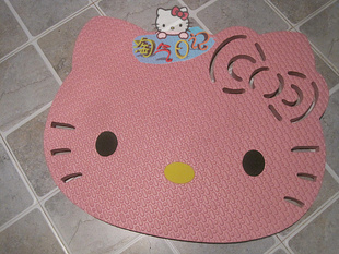 包邮 Hello Kitty KY猫 粉色泡沫加厚地垫 猫头地垫 浴室环保防滑