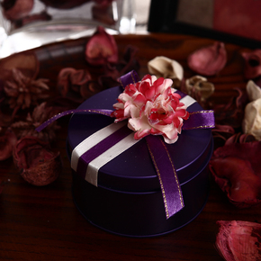 个性婚礼糖盒喜糖盒子 创意铁盒欧式马口铁圆形喜糖袋 喜糖盒配件