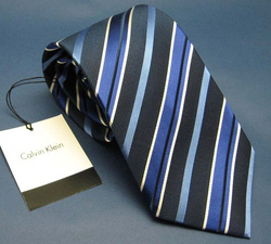 专柜正品代购提花条纹男款CK正装真丝领带限时促销送领带夹包邮
