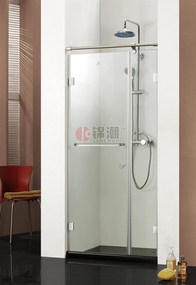 直隔断淋浴房/开门/8MM厚钢化玻璃/304不锈钢或全铜五金GDK007