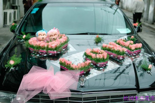 爆款特价婚车鲜花布置婚车花车装饰婚庆一条龙服务杭州婚庆鲜花