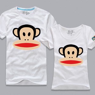 两件包邮特价新款夏装情侣装大嘴猴经典短袖T恤韩版大码班服团购