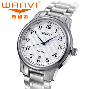 瑞士万维 男士全自动机械表 手表男士 精钢休闲商务防水正品手表