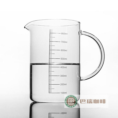 巴瑞咖啡耐热玻璃量杯带刻度800毫升高硼硅玻璃微波可用烘焙器具