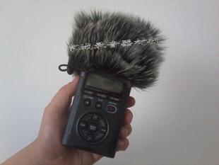 TASCAM DR-40 DR40录音机专用毛衣防风罩 防风毛套 防风套 带拉扣