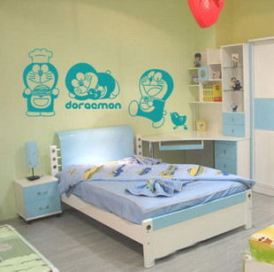 机器猫墙贴幼儿园哆啦A梦叮当猫可移除儿童房间卧室卡通墙纸贴画