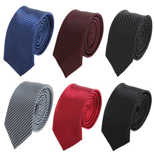 特价时尚英伦韩式领带  男士小领带窄版 银色黑色细长领带商务款