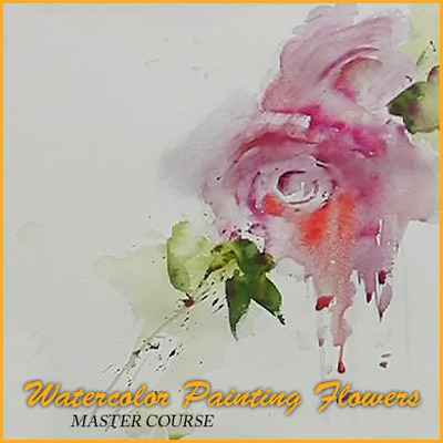 Watercolor Painting Flowers 大师水彩花卉示范小品（720P高清）