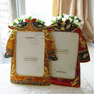 中式复古摆台相框 6寸金属摆件婚纱卧室家居相片架 创意结婚礼物