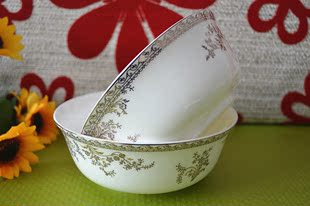 天鹅湖骨瓷碗饭碗6英寸反口碗米饭碗汤碗面碗防烫手高脚韩式欧式