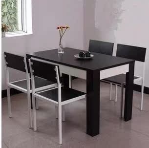 特价简易宜家餐桌 V字腿餐桌椅组合 吃饭桌子 非实木加厚