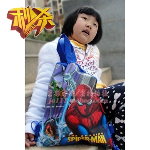 超凡蜘蛛侠卡通书包 儿童双肩背包 生日主题派对礼品袋环保手提袋