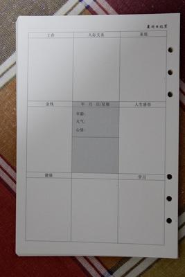 A5/GTD活页本纸芯6孔/晨间日记页/100g木浆纸