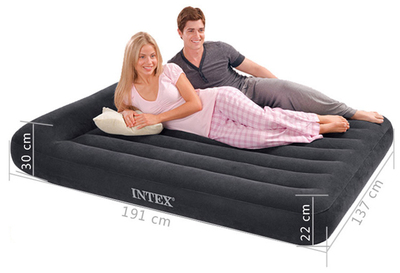 送电泵 正品INTEX豪华植绒内置枕头双人充气床垫加厚气垫床双人床