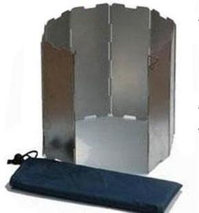 轻便折叠户外炉灶挡风板 可固定带插销炉头防风板 10片硬质铝挡板